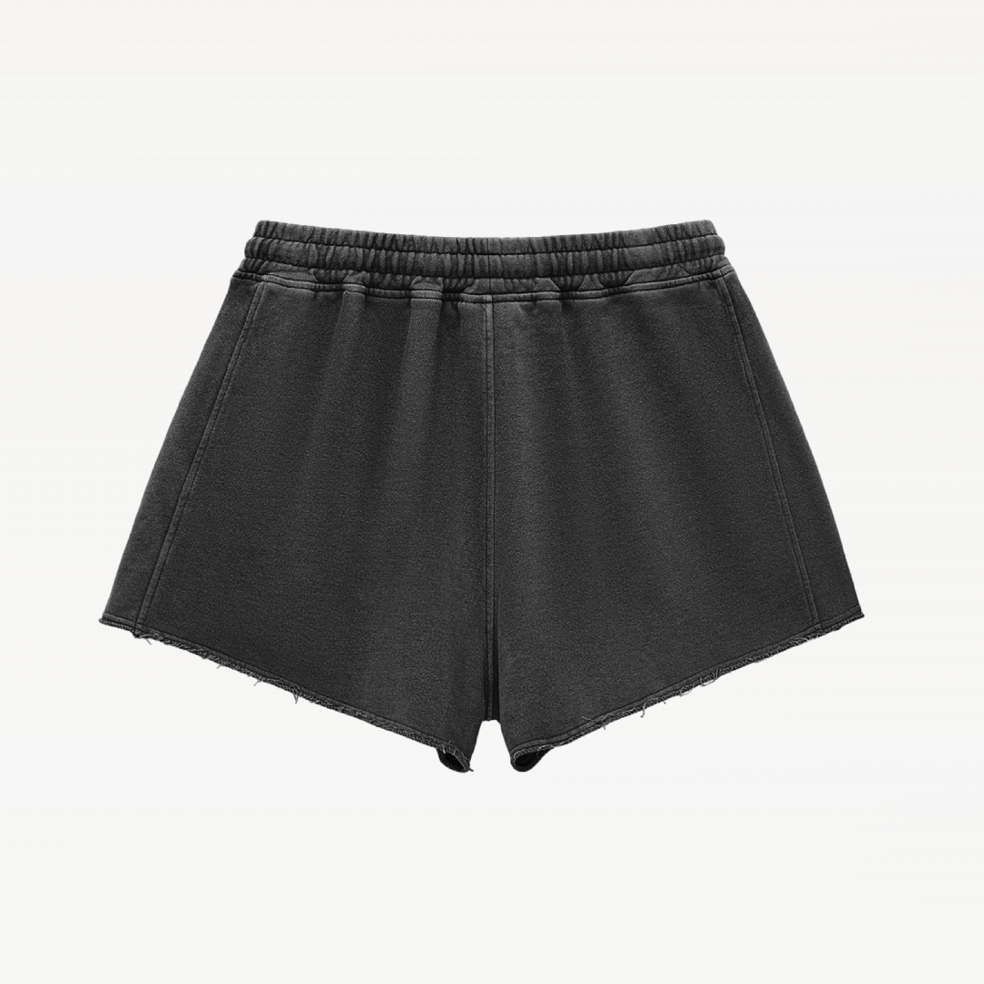 Washed Drawstring Shorts