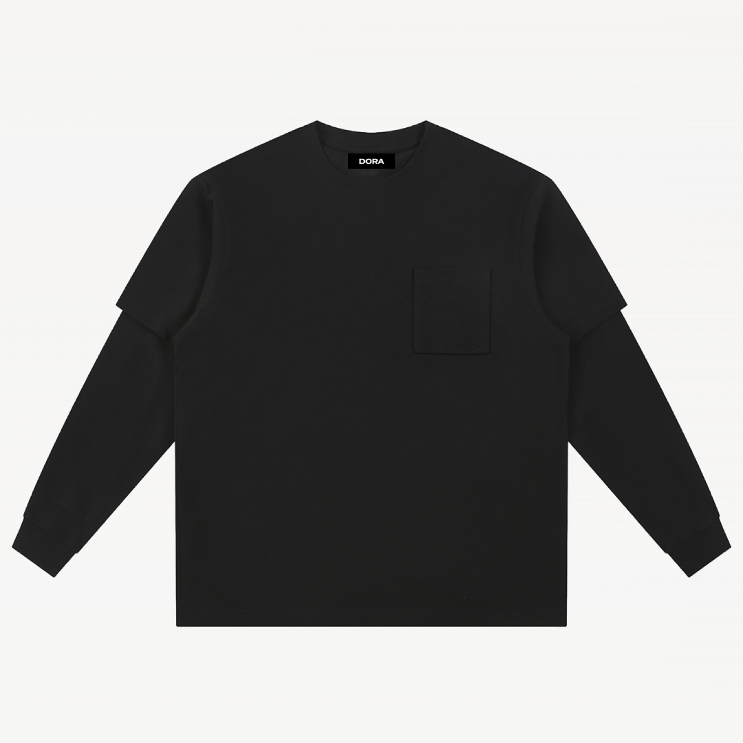 Layered Long Sleeve Oversized Tee