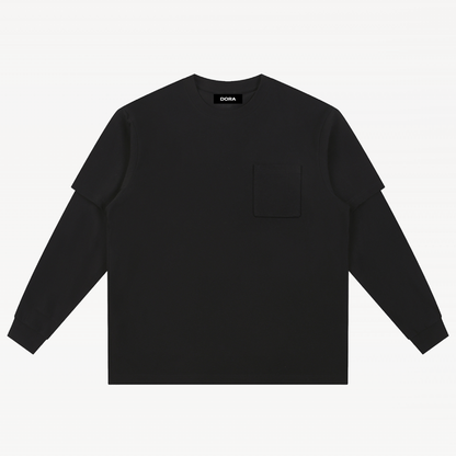 Layered Long Sleeve Oversized Tee