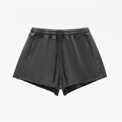 Washed Drawstring Shorts