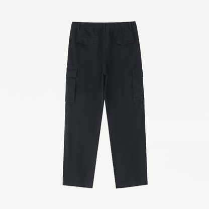 Cotton Elastic-Waist Cargo Pants