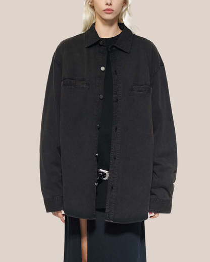 DENIM SIGNATURE BACK VINTAGE JACKET