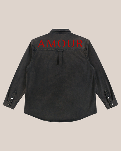 DENIM SIGNATURE BACK VINTAGE JACKET