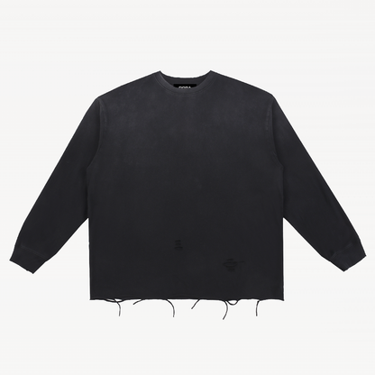 Raw Edge Cotton Sweatshirt