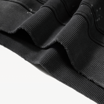 Vintage Wash Frayed Fleece Hoodie