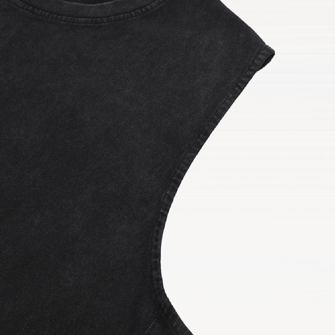 Washed Raw-Hem Tank Top