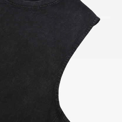Washed Raw-Hem Tank Top