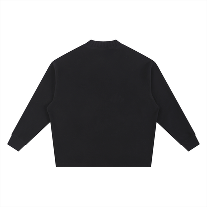 Black Knitted Signature AMOUR Oversize Sweatshirt